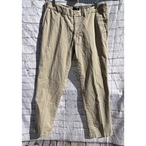 Nautica Lightweight Flat Front Cotton Stretch Beacon Pants, Khaki, 36/30